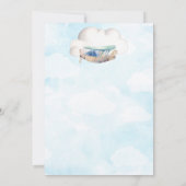 Toy Airplane Travel Baby Shower Sprinkle For Boy Invitation (Back)