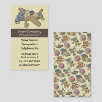 Toy Airplane Vertical Business Card