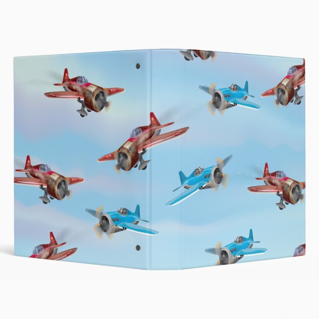 Toy Airplanes 3 Ring Binder (Background)