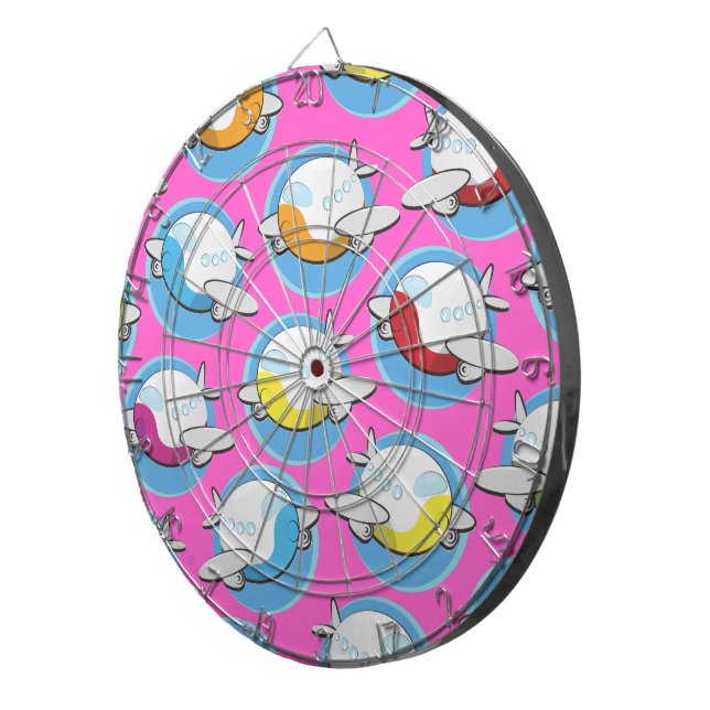 Toy Airplanes Dartboard With Darts (Front Right)