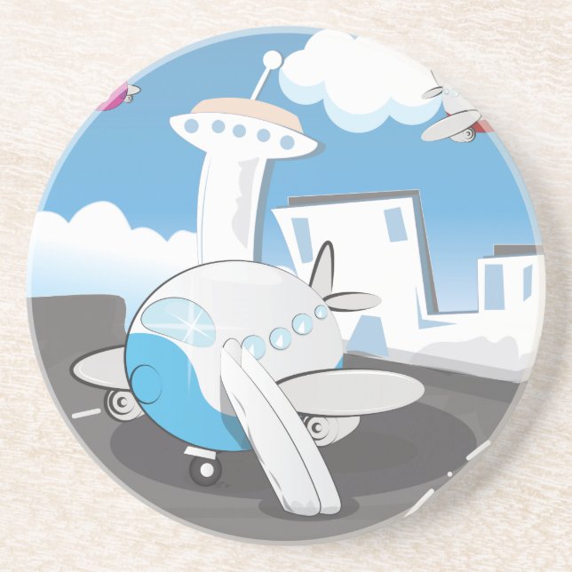 Toy Airplanes Drink Coaster (Front)