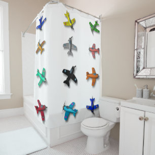 Toy Airplanes Shower Curtain