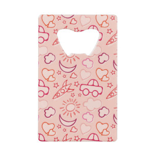 toy background credit card bottle opener