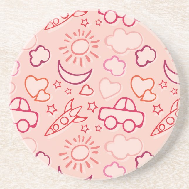toy background drink coaster (Front)