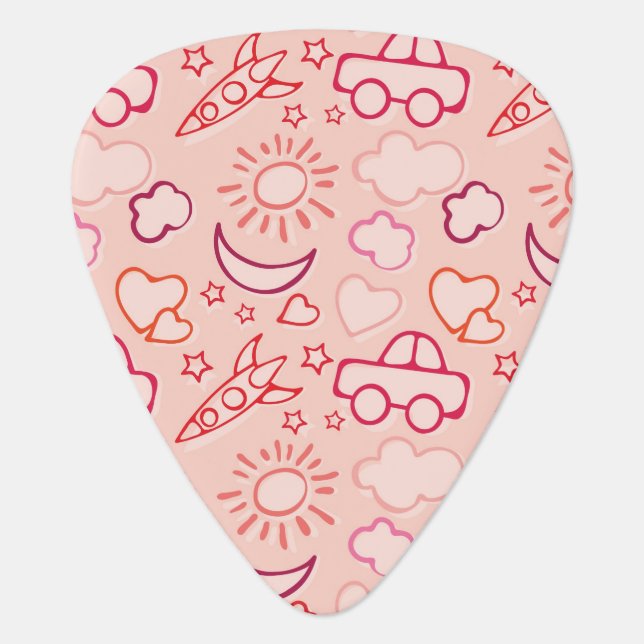 toy background guitar pick (Front)