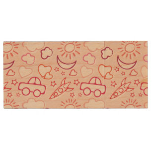 toy background wood USB flash drive