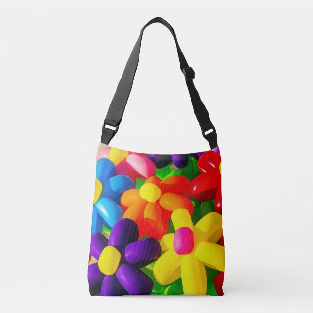 Toy Balloon Flowers Crossbody Bag (Front)