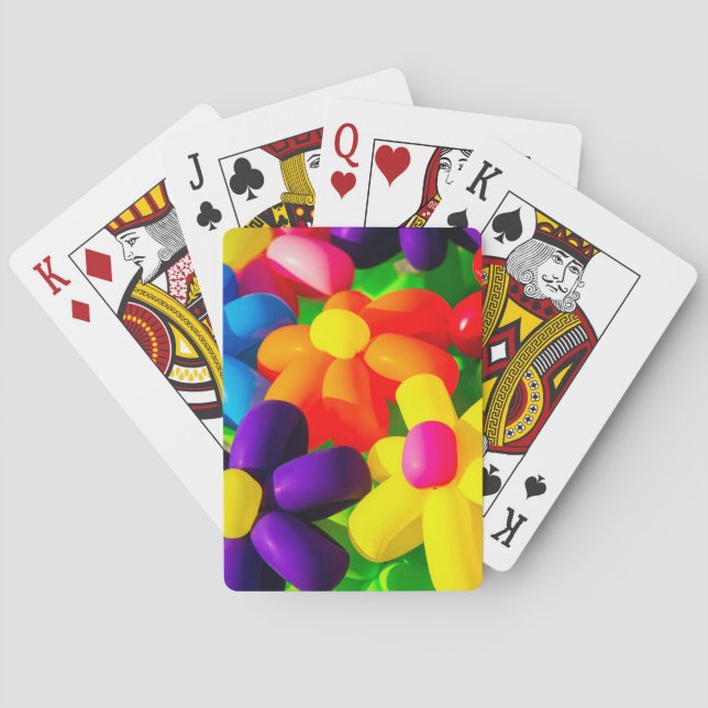 Toy Balloon Flowers Poker Cards (Back)