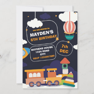 Toy Birthday Invitation – Playtime Party Theme