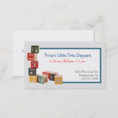 Toy Blocks Daycare Business Card (Front/Back)
