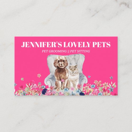 Toy Breed Pet Care Visits Business Card