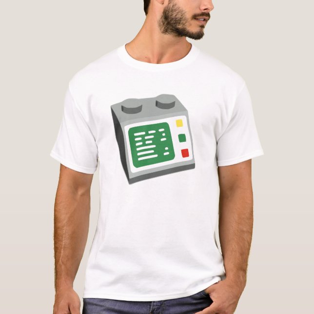 Toy Brick Computer Console T-Shirt (Front)