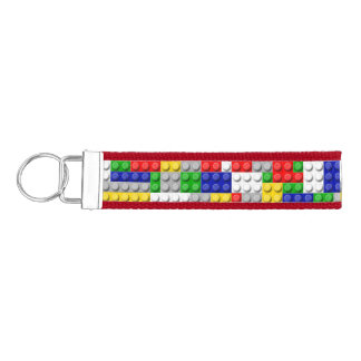 Toy Building Block Brick Boys Kids Pattern Wrist Keychain