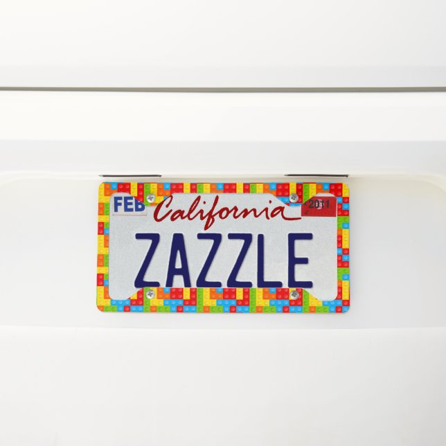 Toy Building Blocks License Plate Frame (On Car)