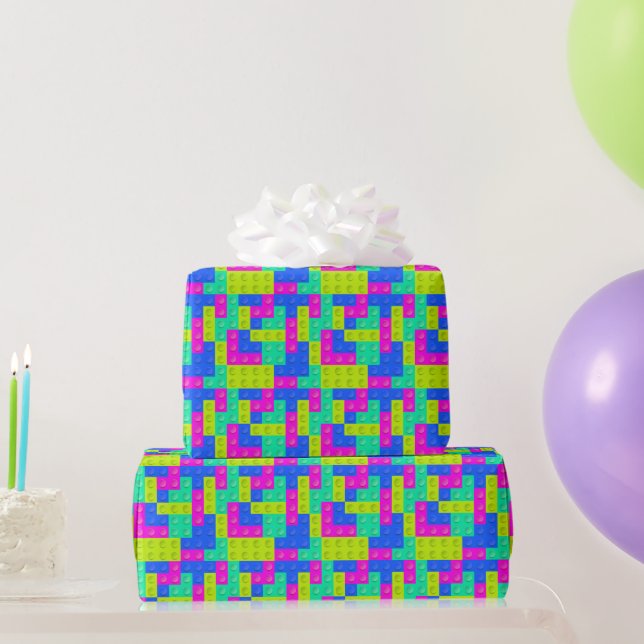 Toy Building Blocks Wrapping Paper (Party Gifts)