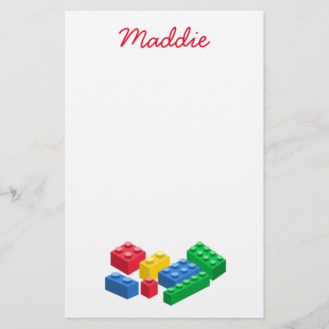 Toy building bricks colorful kids stationery (Front)