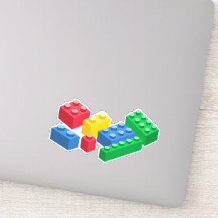 Toy building bricks colorful kids sticker