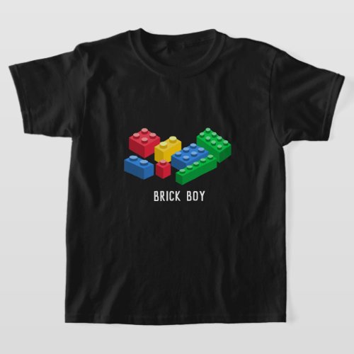 Toy building bricks colorful kids T_Shirt