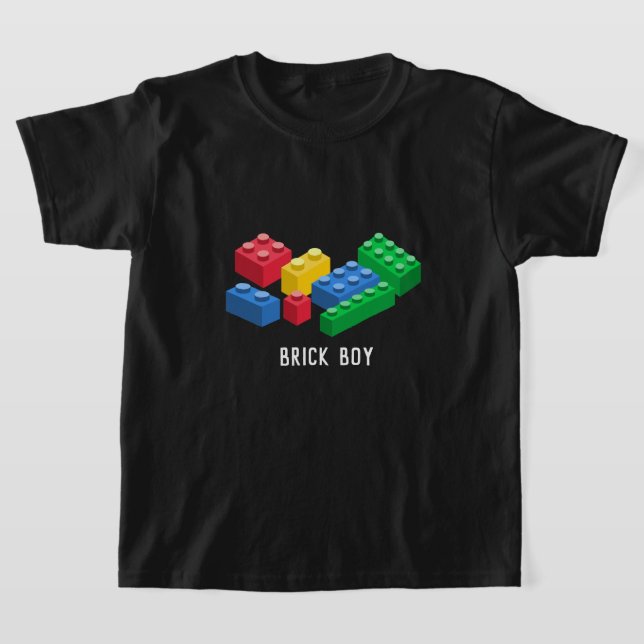 Toy building bricks colorful kids T-Shirt (Laydown)