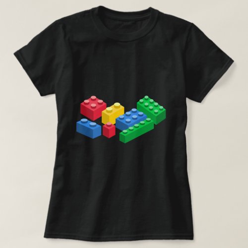 Toy building bricks colorful kids T_Shirt