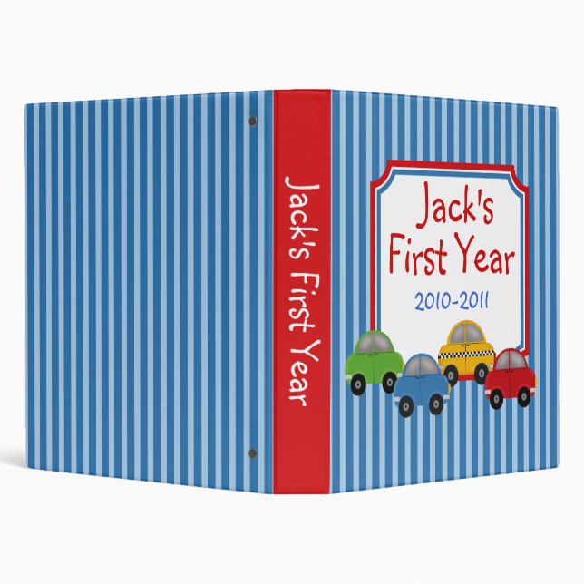 Toy Cars Baby Photo Album Binder (Background)