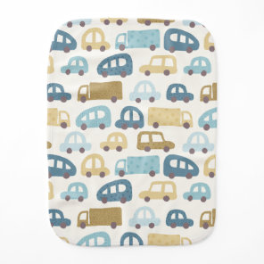 Toy Cars & Trucks | Dusty Blue Beig Baby Burp Cloth