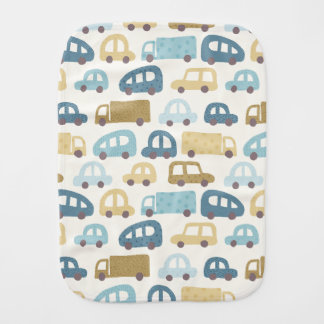 Toy Cars & Trucks | Dusty Blue Beig Baby Burp Cloth