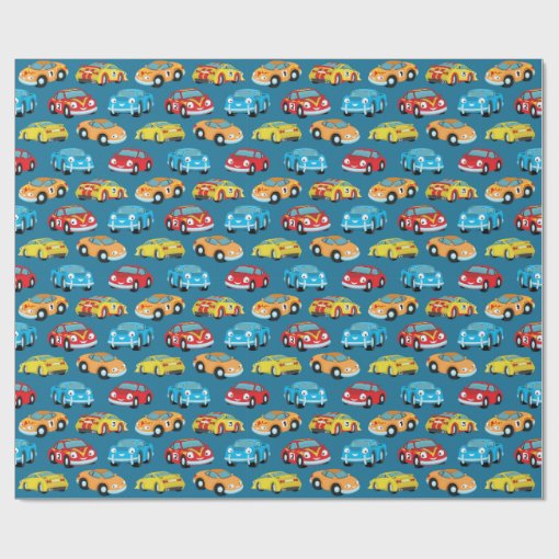 Toy Cars Wrapping Paper Zazzle