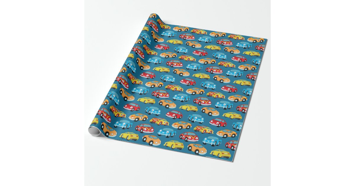 Toy Cars Wrapping Paper | Zazzle