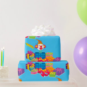Toy Clown In A Box Wrapping Paper