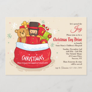 Toy Drive Christmas Party Invitation