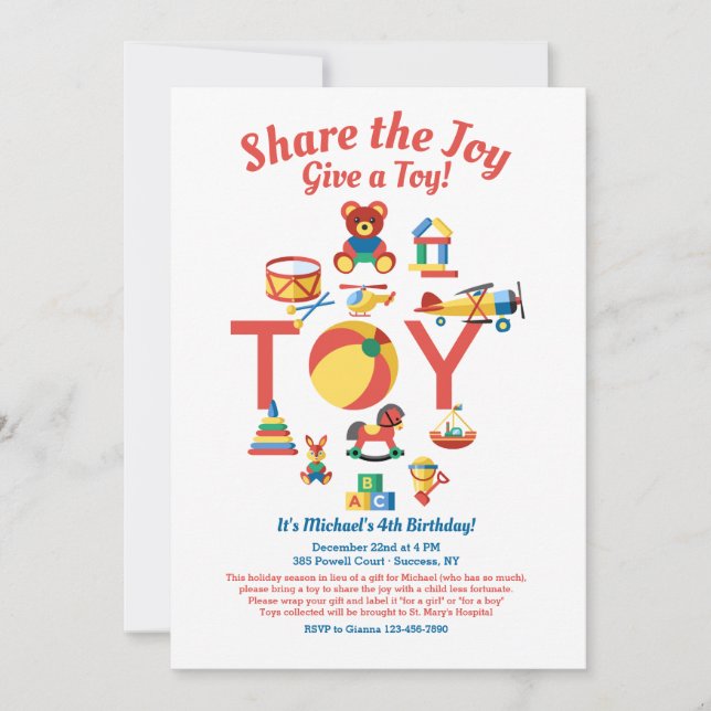 Toy Drive Invitation (Front)
