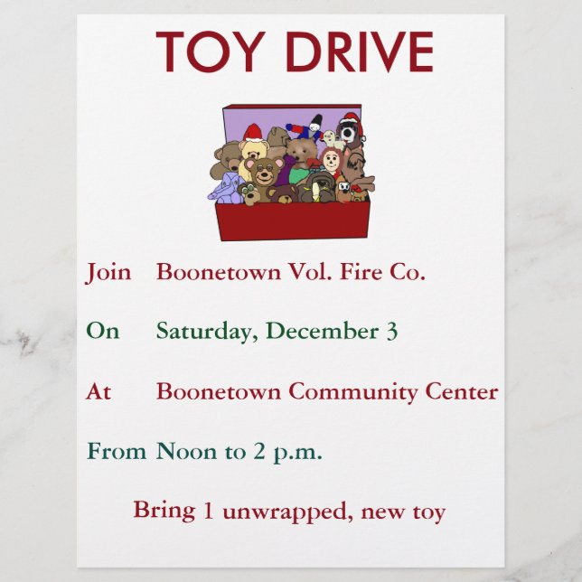Toy Drive Template Flyer (Front)