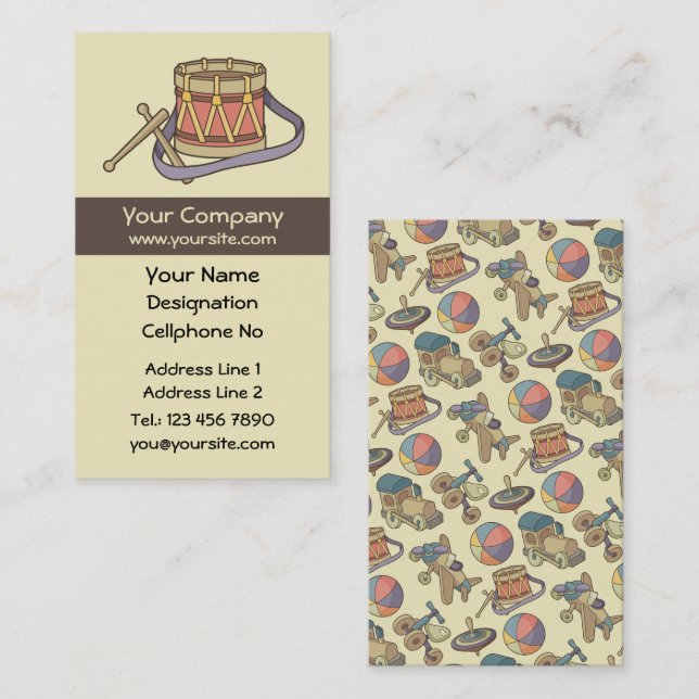 Toy Drum Business Card (Front/Back)