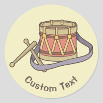 Toy Drum Classic Round Sticker