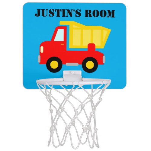 Toy dump truck mini basketball hoop for kids room