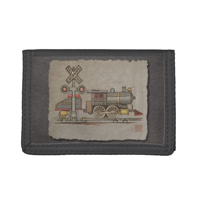 Toy Electric Train Tri-fold Wallet (Front)