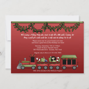 Toy Express Holiday Party Invitation