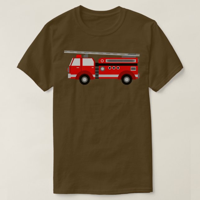 Toy Firetruck Red Grey and Black Perfect for Firem T-Shirt (Design Front)