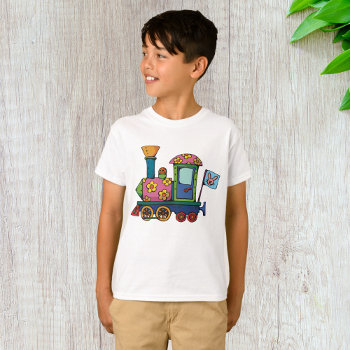 Toy Flower Train T-shirt by spudcreative at Zazzle