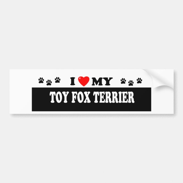 TOY FOX TERRIER BUMPER STICKER (Front)