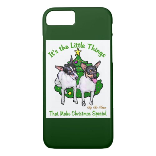 Toy Fox Terrier Christmas iPhone 87 Case