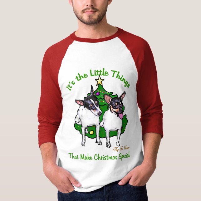 Toy Fox Terrier Christmas Gifts T-Shirt (Front)