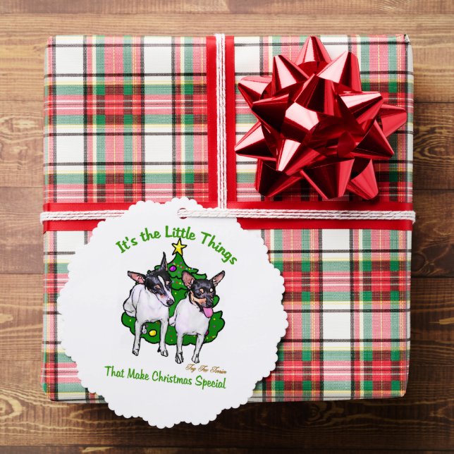 Toy Fox Terrier Christmas Ornament Card (Insitu (Gift))