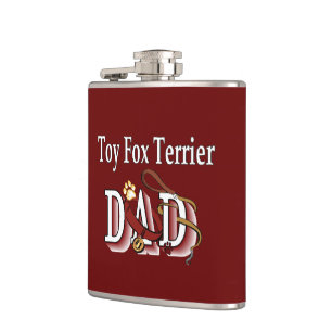 Toy Fox Terrier Dad Gifts Flask