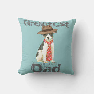 Toy Fox Terrier Dad Throw Pillow