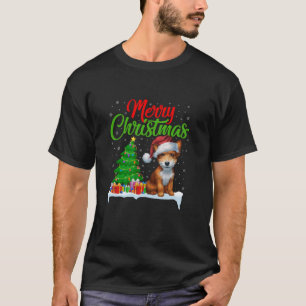 Toy Fox Terrier Dog Christmas Tree Lights Xmas Dog T-Shirt