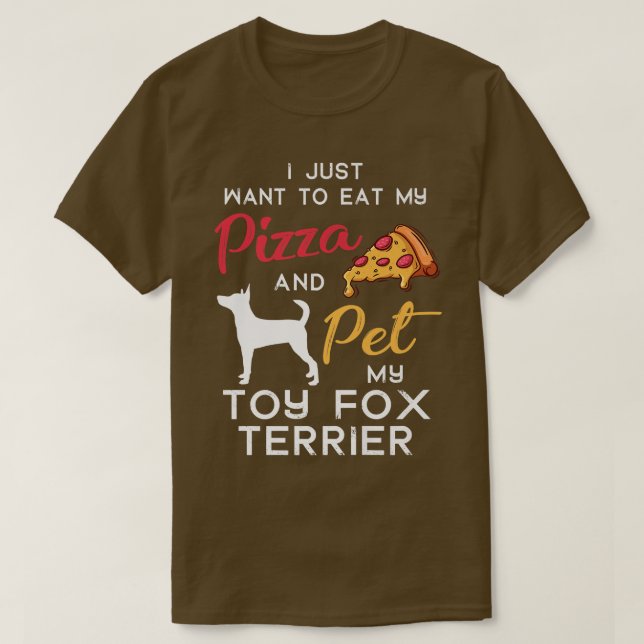 Toy Fox Terrier Dog Pizza Lover Owner Christmas Bi T-Shirt (Design Front)