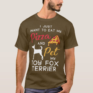 Toy Fox Terrier Dog Pizza Lover Owner Christmas Bi T-Shirt