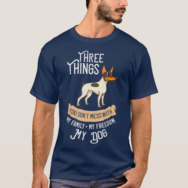 Toy Fox Terrier Dog Puppies Owner Lover T-Shirt (Front)